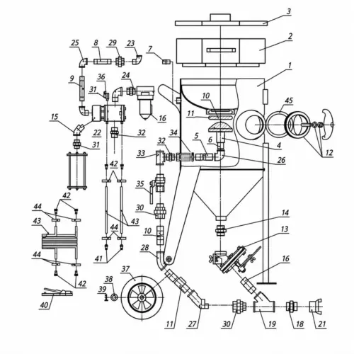 Ersatzteile BlastRazor Z-100 RC Strahlkessel